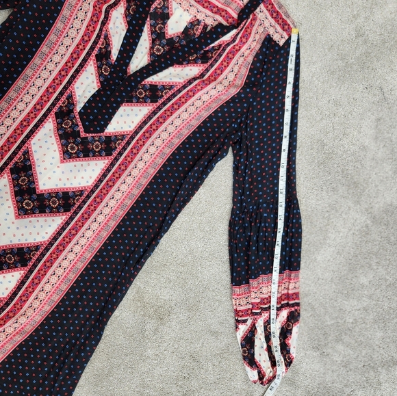 Free People Peace Maker Long Sleeve Dress Lightweight Size M Boho Coachella - Picture 9 of 15